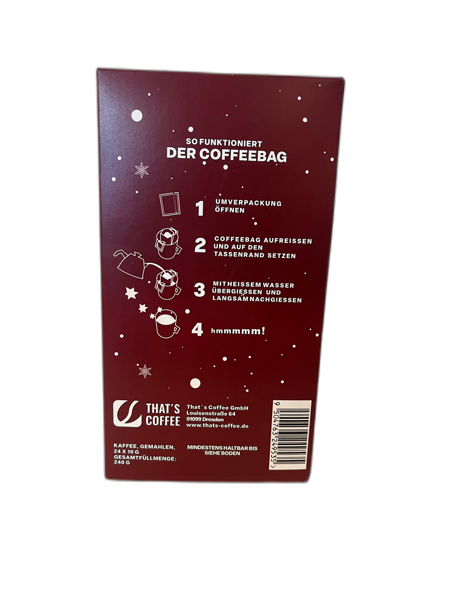 Kaffee Adventskalender Bordeaux — That's Coffee Dresden