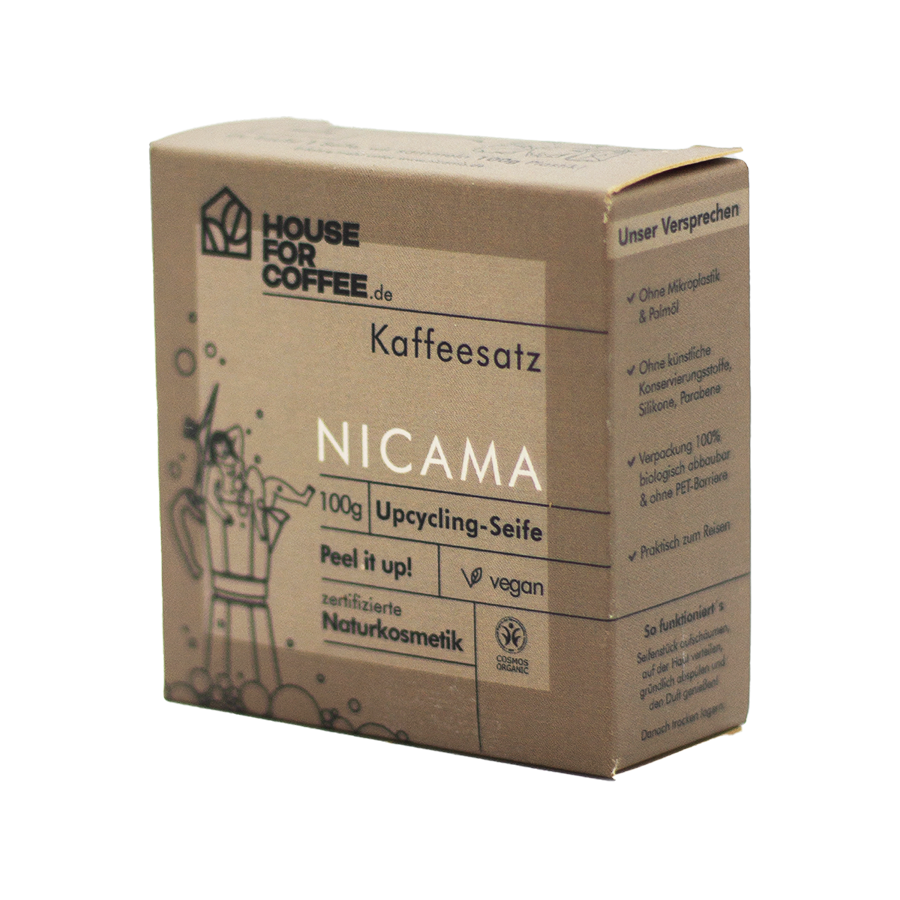 Nicama Kaffeesatz Naturseife Seite